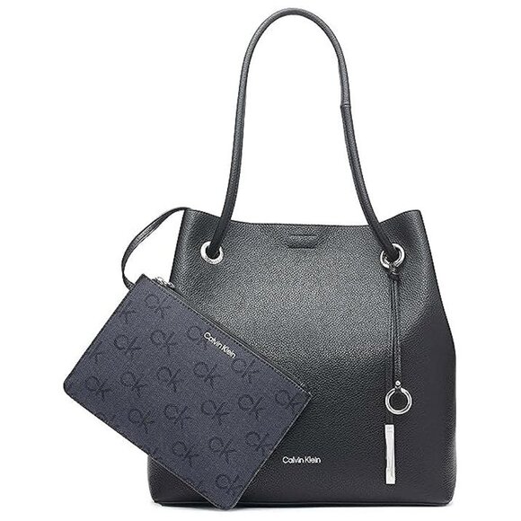 Gabrianna Bubble Lamb North/South Key Item Tote Black/Silver 1